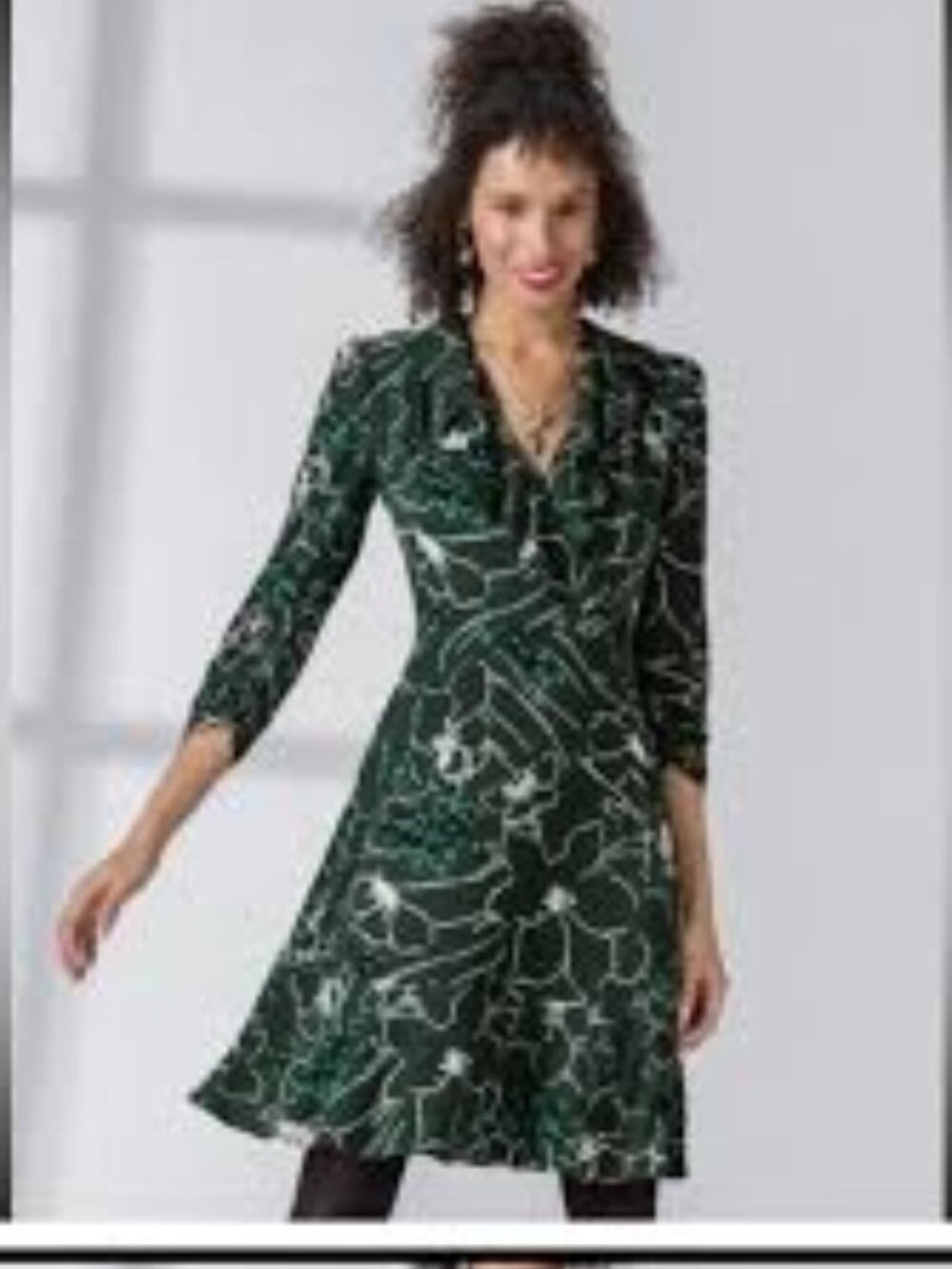 Cabi 4453: Ruffle Up Dress - Size Large